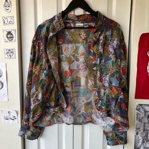 Chico's Multicolor Geometric Women's Blazer